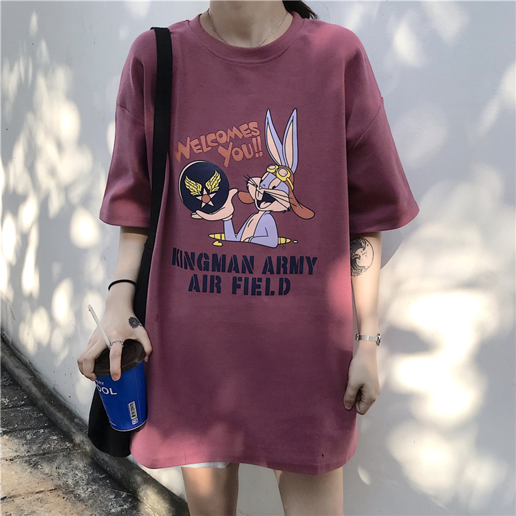 Áo Thun Nữ Form Rộng Giấu Quần Rabbit Air