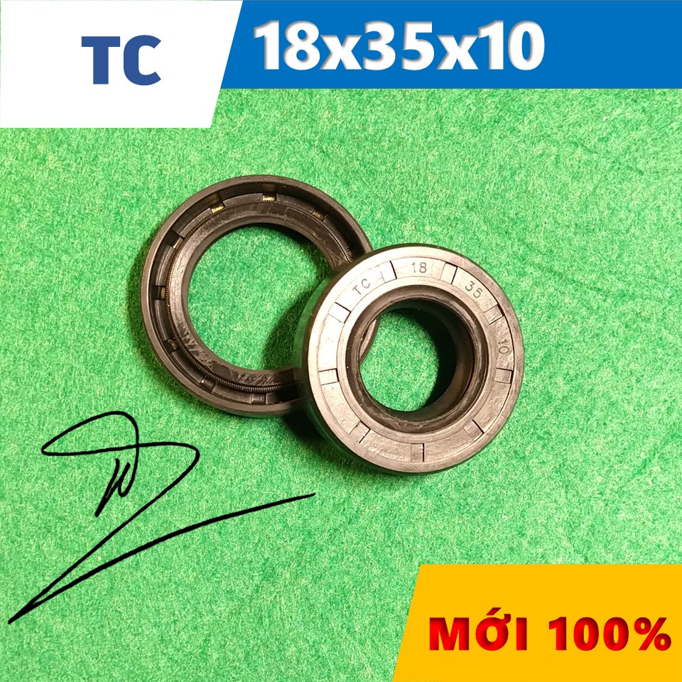 Phớt dầu TC 18x35x10   (Chắn dầu / lò xo / Phớt ben / Oil seal TC 18*35*10)