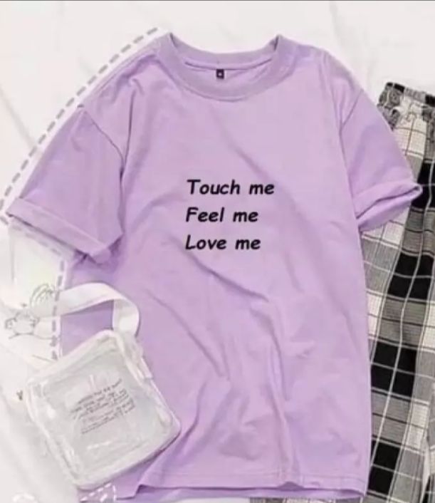 Set áo thun touch me kèm quần kẻ đen