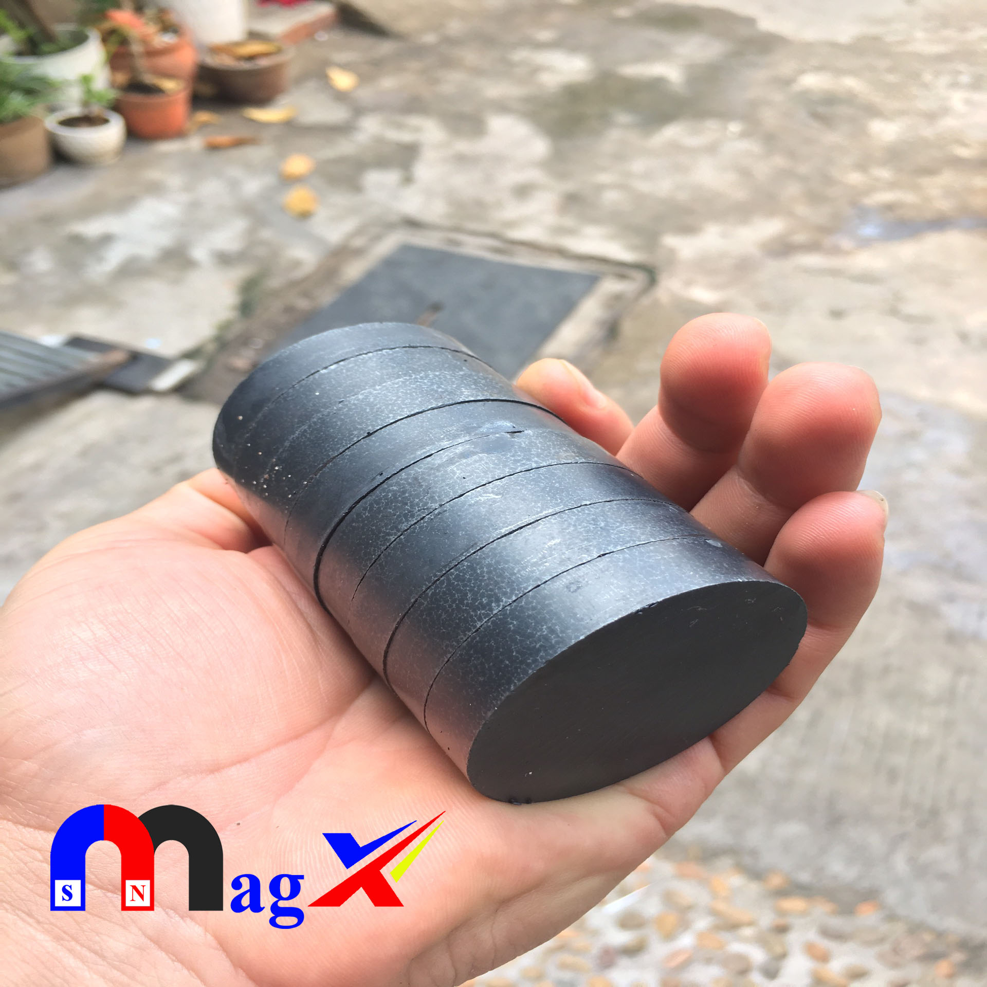 [HCM]Nam Châm Ferrite Ø 50x10 - Nam Châm Đen Y30 - Bộ 5 Viên