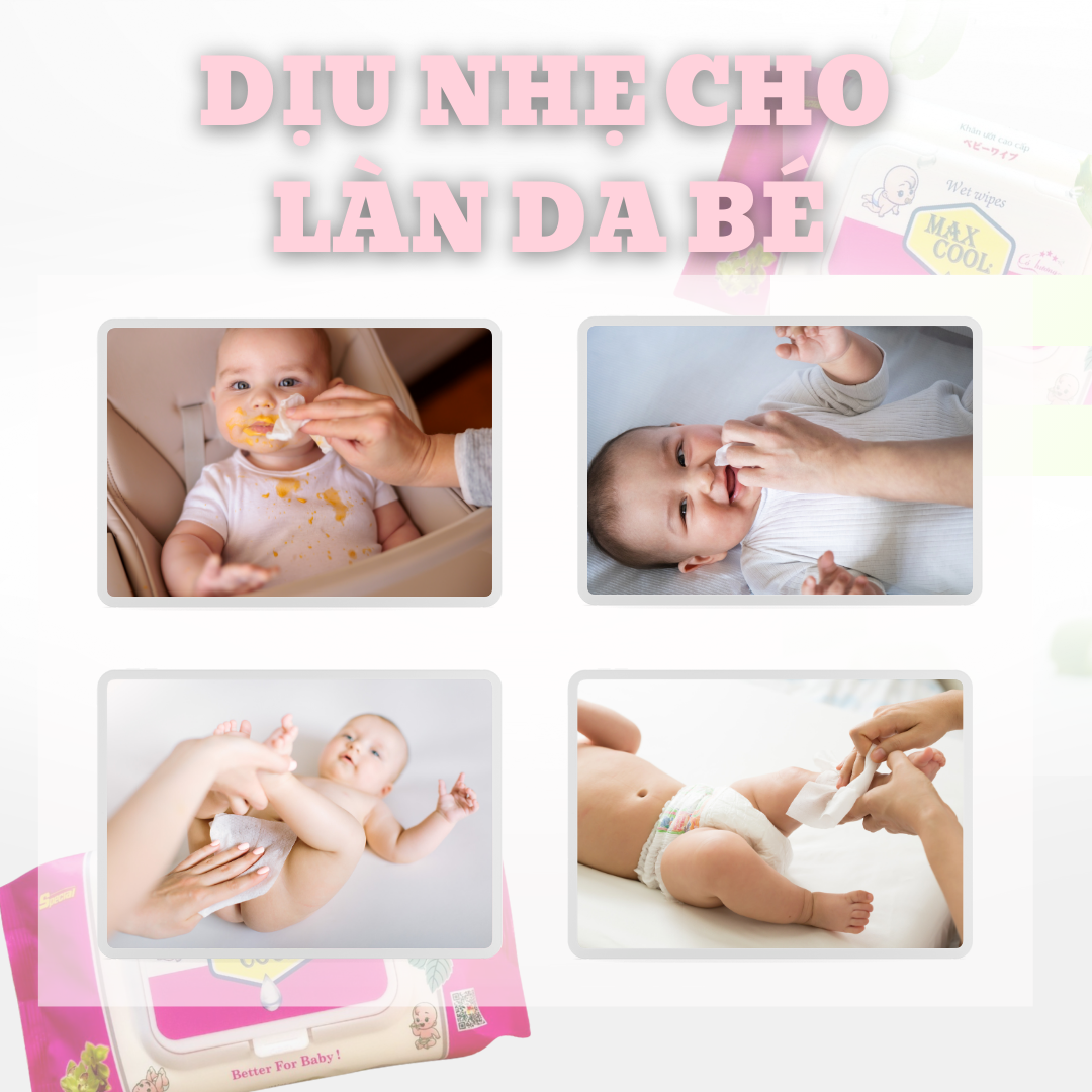 Thùng 10 gói khăn ướt cao cấp Max Cool 100 tờ, hương hoa lài