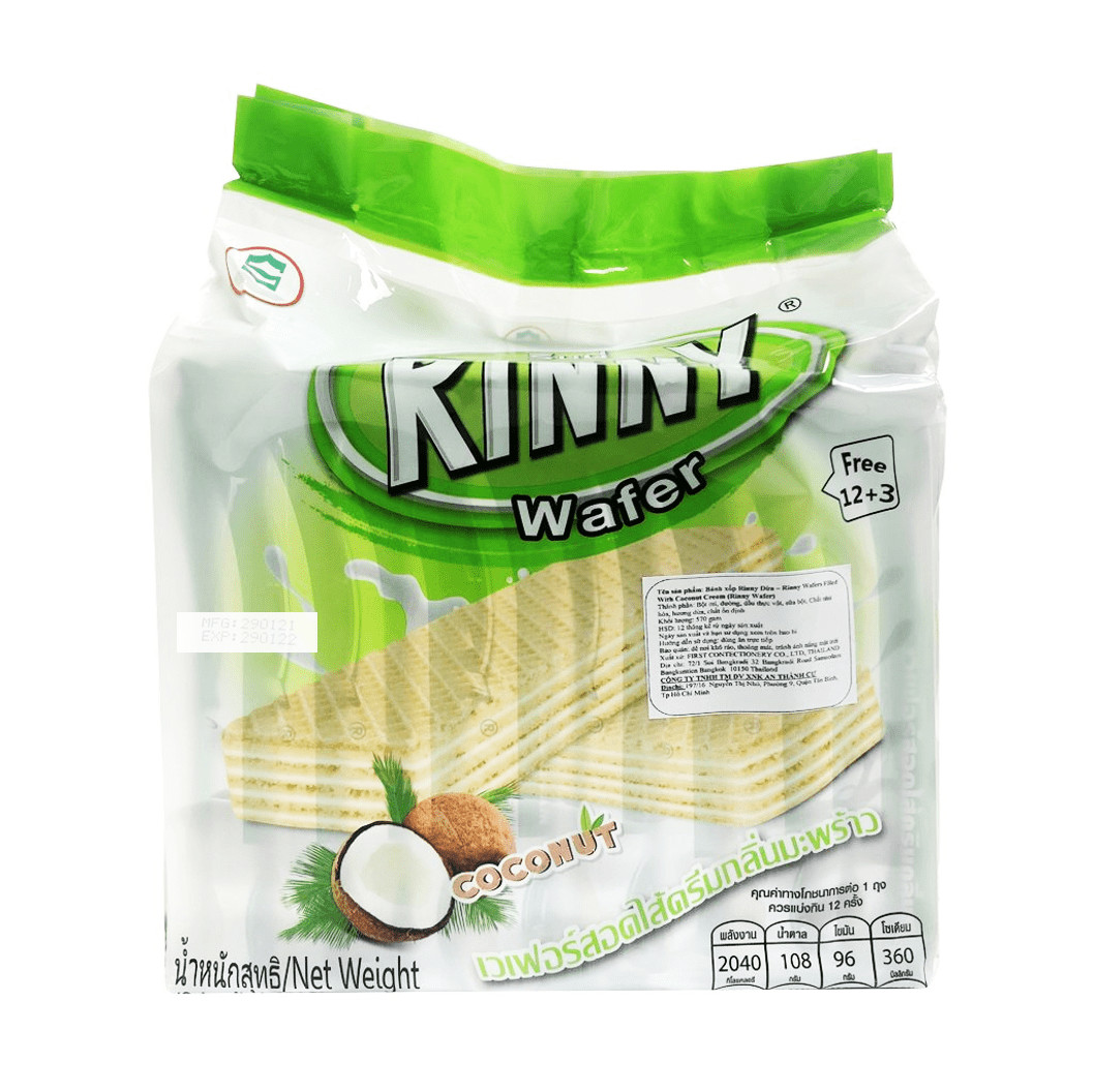 Bánh Kem Xốp Rinny Wafer Thái Lan (38gx15)