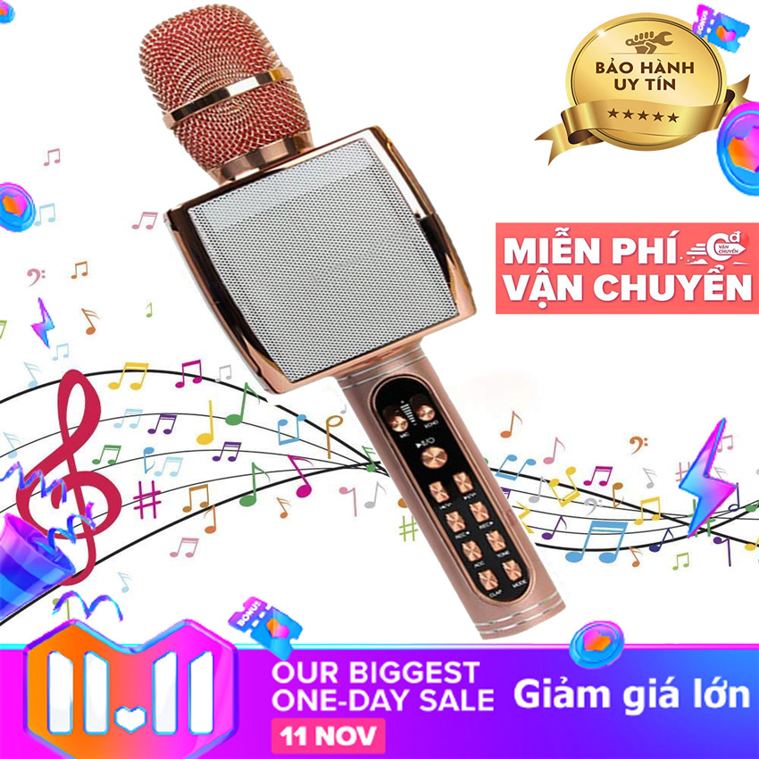 Micro karaoke bluetooth không dây Mic YS91 Bluetooth Míc Karaoke Gia Đình Hàng cao cấp, Micro karaoke Bluetooth YS91 Không Dây 3in1 tích hợp loa Bluetooth Âm thanh cực đỉnh - Hát Cực Hay phiên bản mới nhất