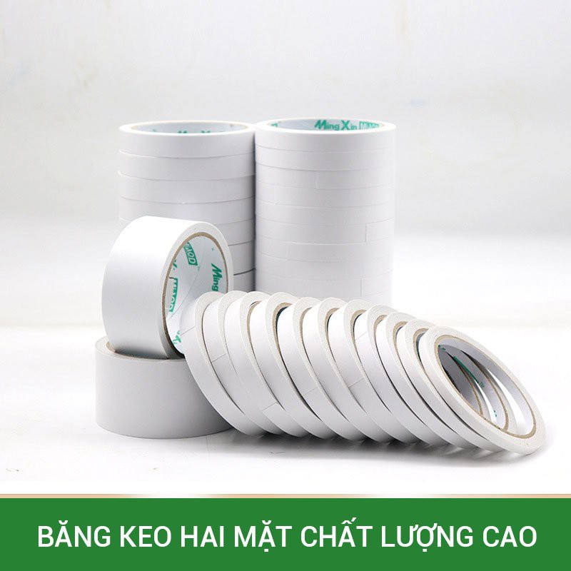 [HÀNG CÓ SẴN] Băng Keo giấy 2 Mặt Nhiều Kích Thước