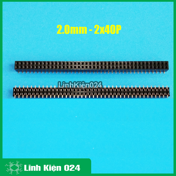 Jump cái đôi 2.54mm 2x40P chân thẳng màu đen