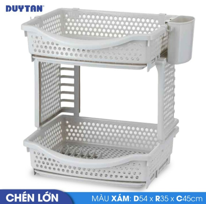 [HCM]Kệ Chén Nhựa Duy Tân Loại Lớn No.0796 Có khay hứng nước