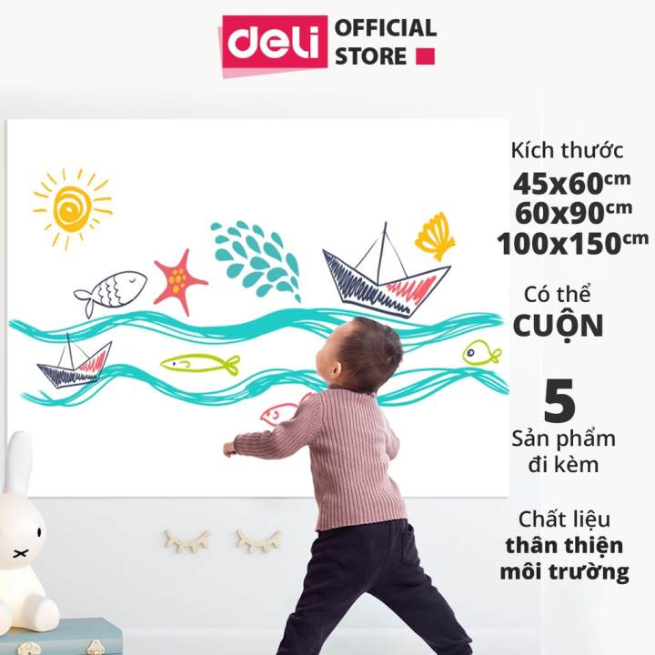Bảng vẽ, decal dán tường Deli – Không…