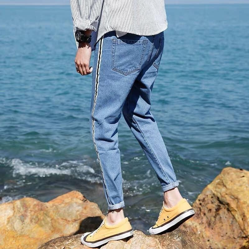 Quần baggy nam nữ sọc phong cách