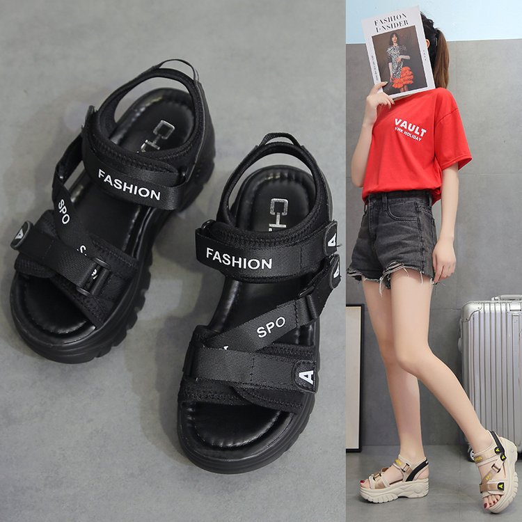 Giày sandal nữ cá tính cao 6cm S116
