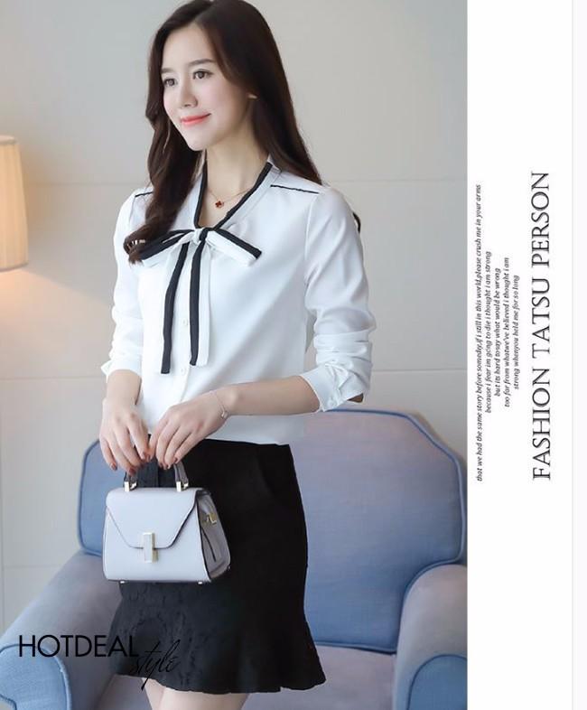 [HCM]Áo sơ mi thắt nơ Tami
