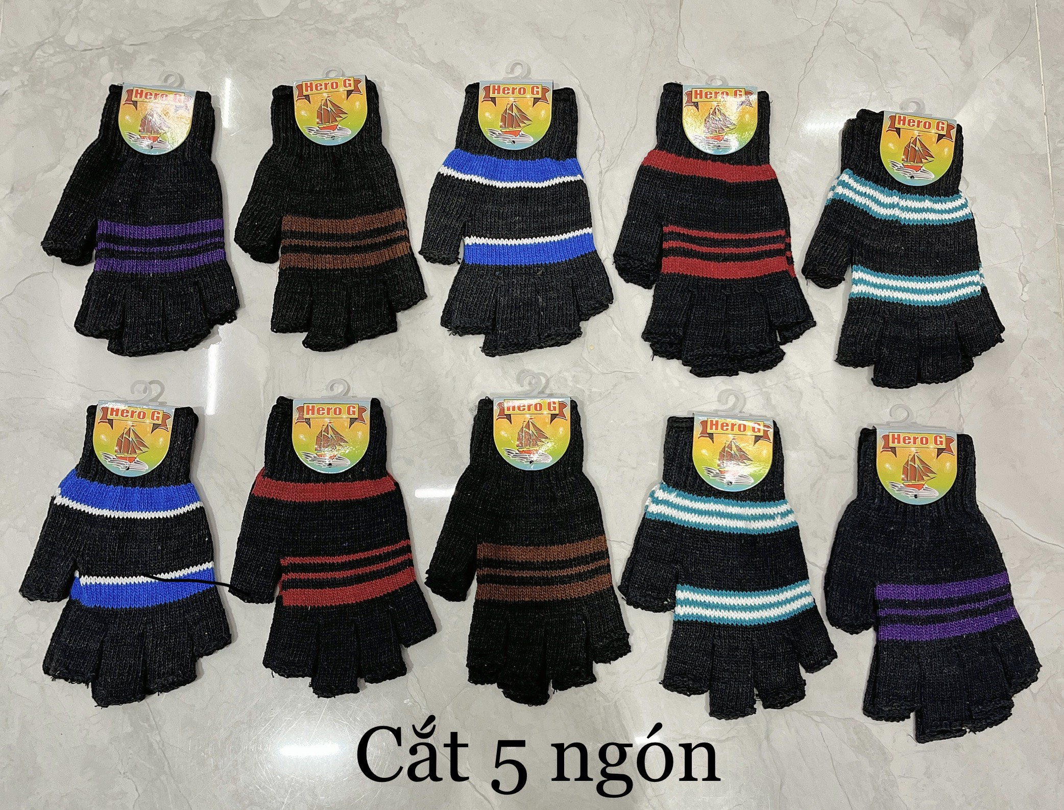 Combo 10 đôi bao tay len cho nam, găng tay len vải dày cho nam