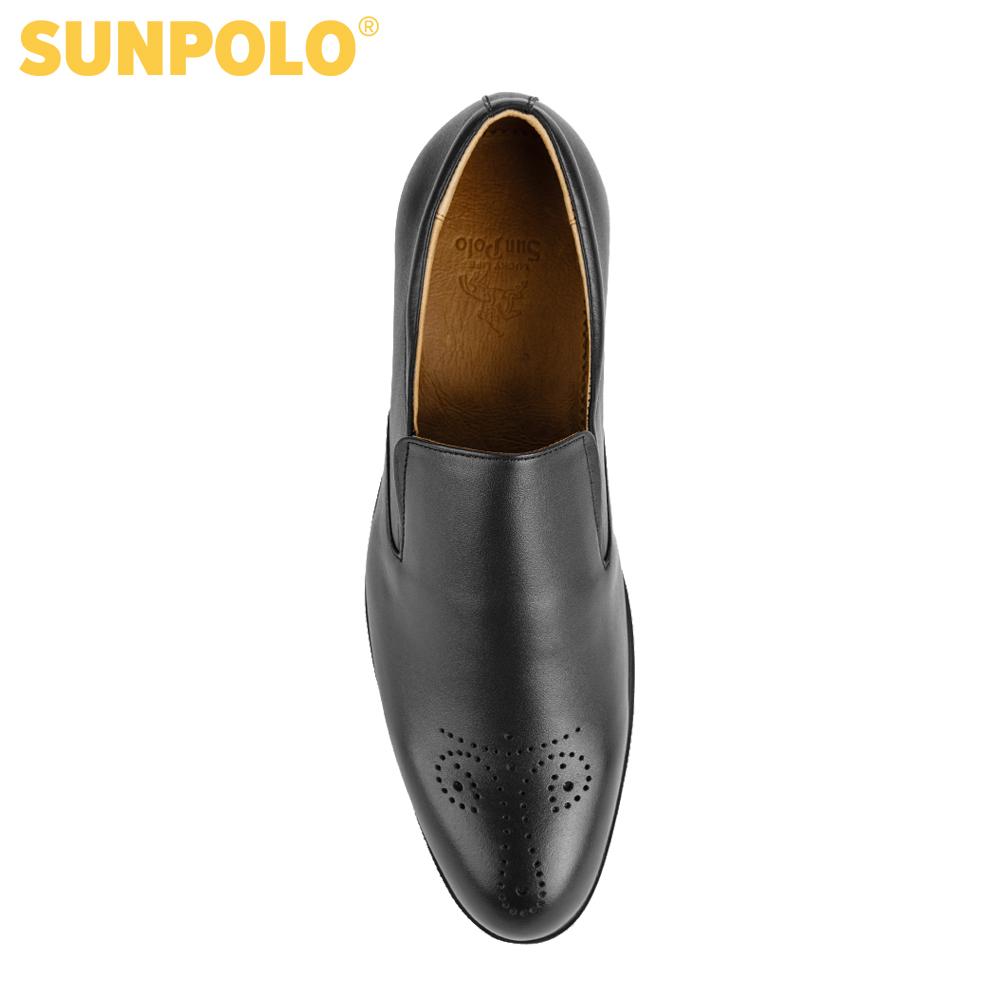 Men Formal Leather Shoes SUNPOLO SUKT0527DN (Black, Brown)