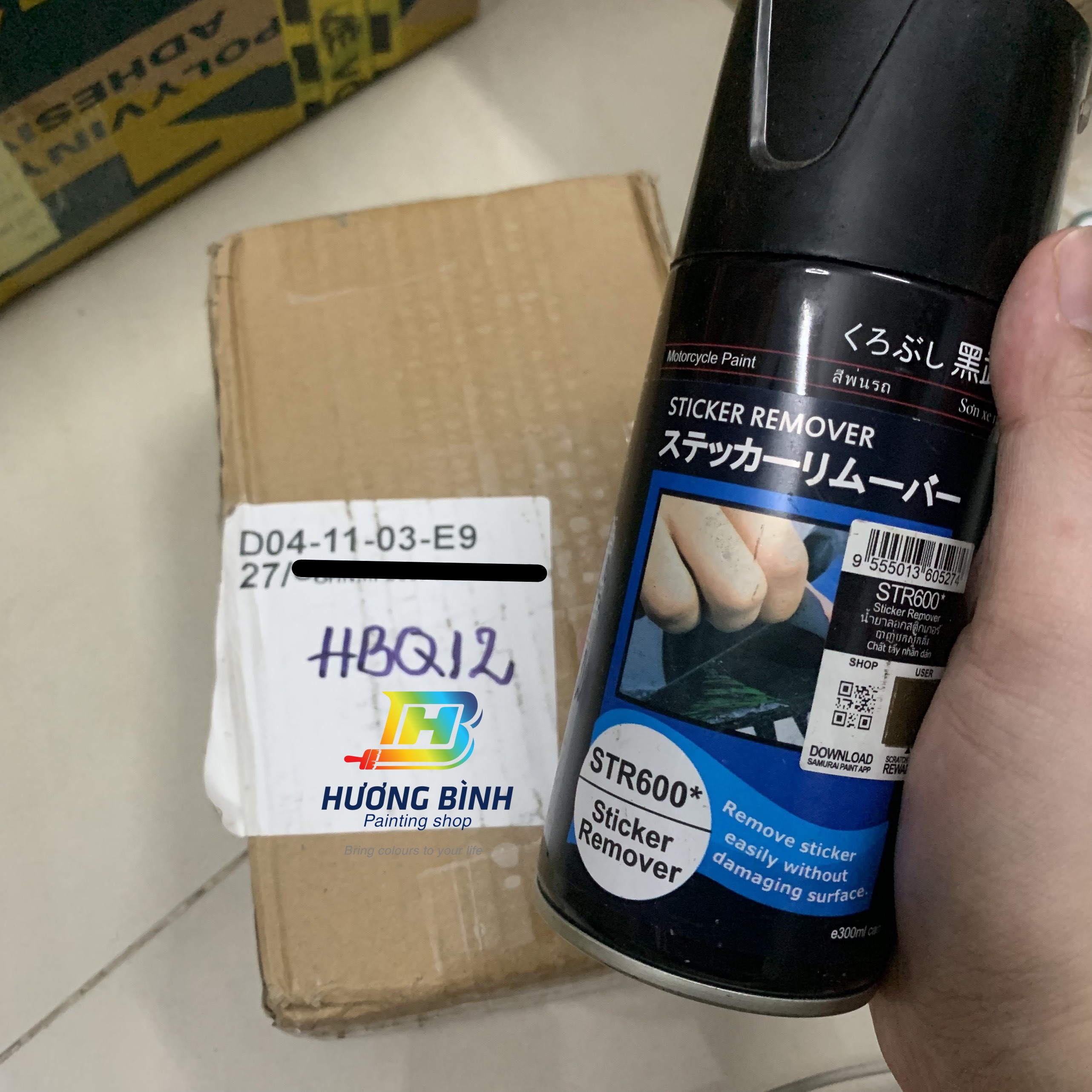 Sơn xịt lột tem (lột decal) Samurai Sticker Remover - STR600