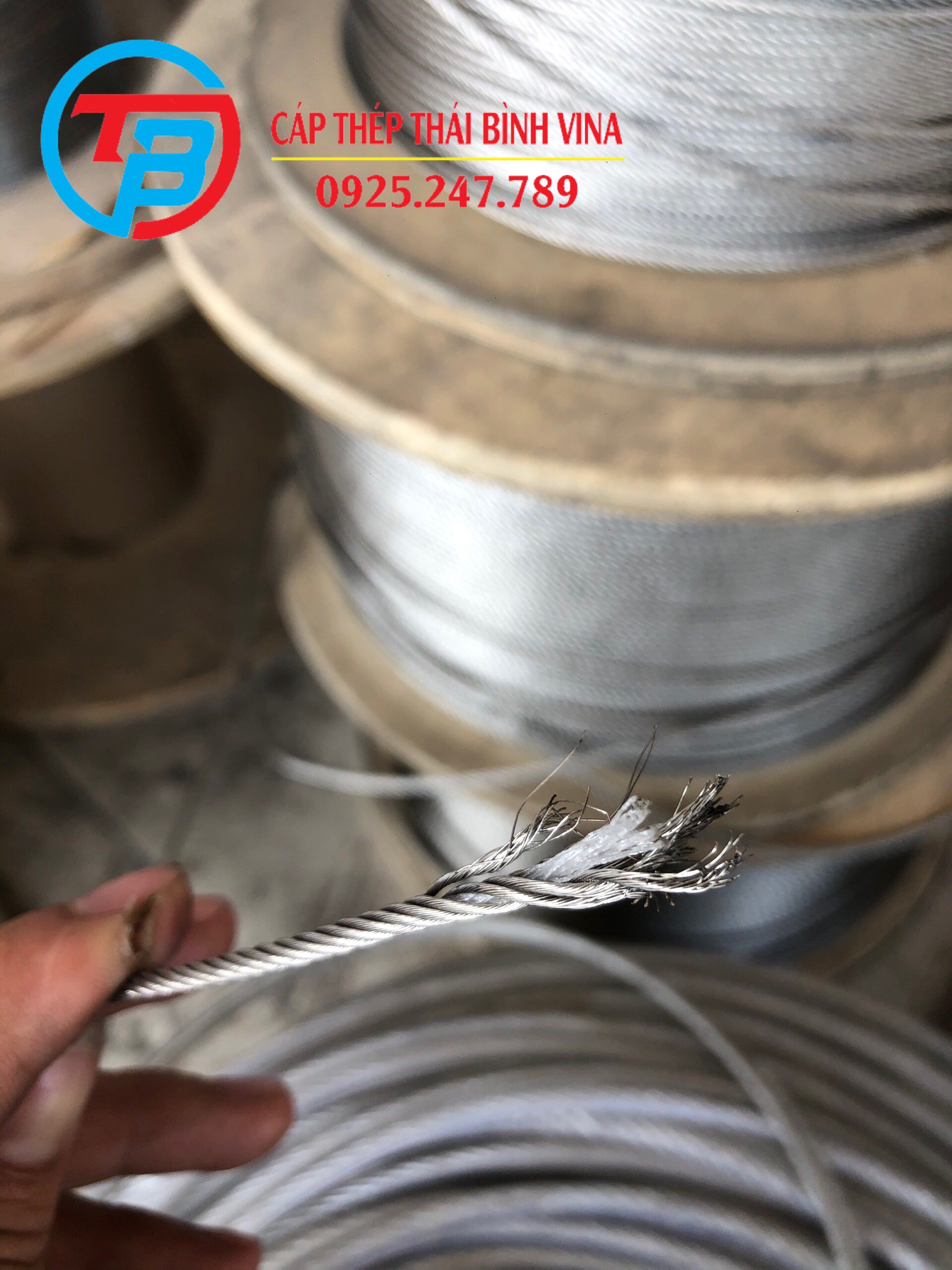 100 mét Cáp lụa 6 ly inox 304 hàng cáo cấp cáp thép THÁI BÌNH VINA