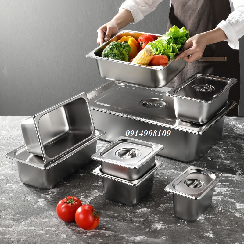 Khay đựng topping, thực phẩm, inox