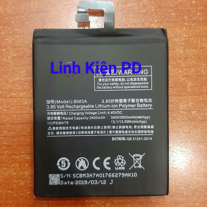 pin Xiaomi Mi Note 3 BM3A