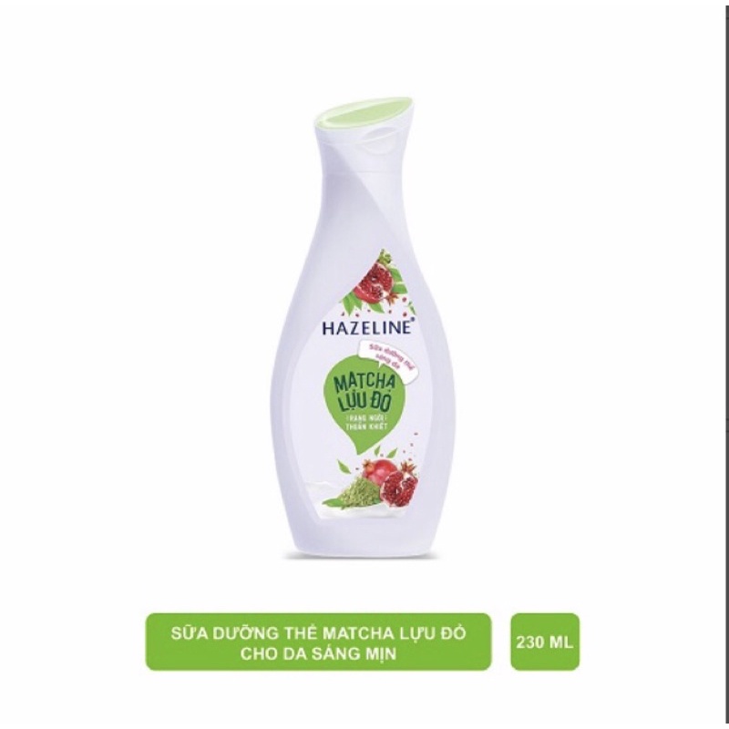 Sữa dưỡng thể Hazeline matcha lựu đỏ 140ml, 230ml