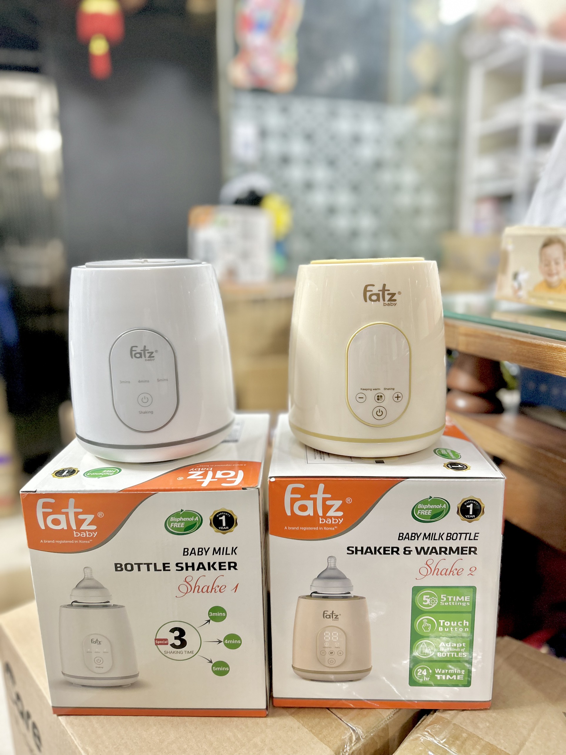 Máy lắc sữa tích hợp hâm sữa Fatz baby Shake 1 và Shake 2