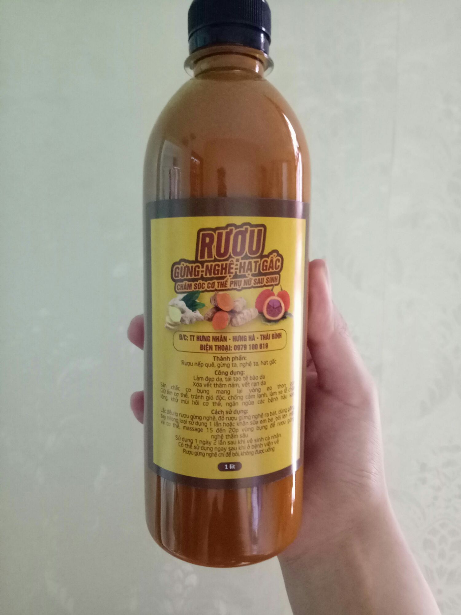 Cốt gừng nghệ hạt gấc chai 500ml