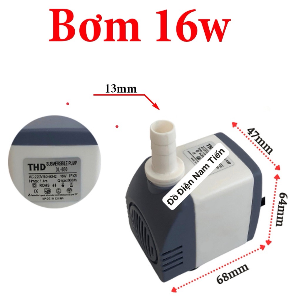 Bơm nước quạt điều hòa bơm chìm mini , hòn non bộ