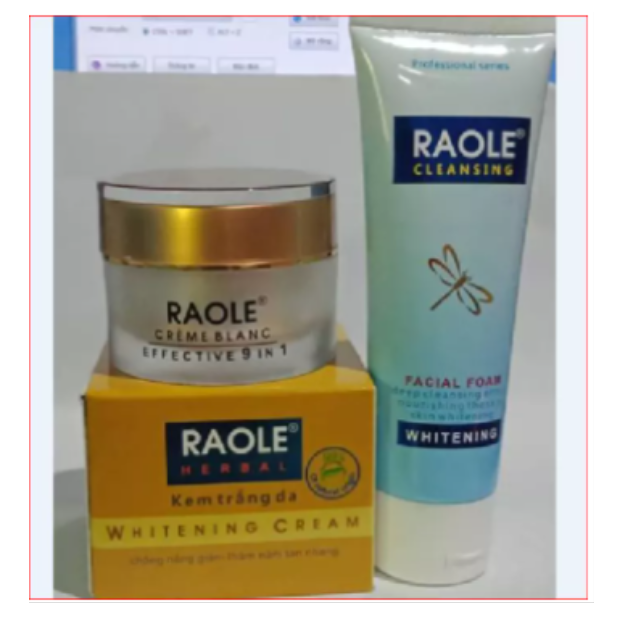 Bộ kem dưỡng da Raole 9 in 1( 1 hộp kem 9 in 1, 1 srm Raole 50ml)