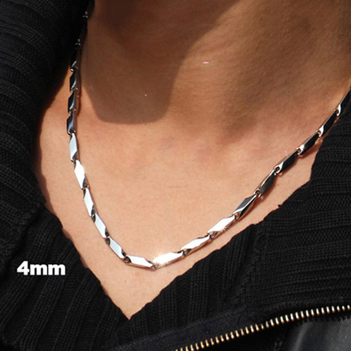 [HCM]Dây chuyền nam inox trơn 4mm  thép không gỉ