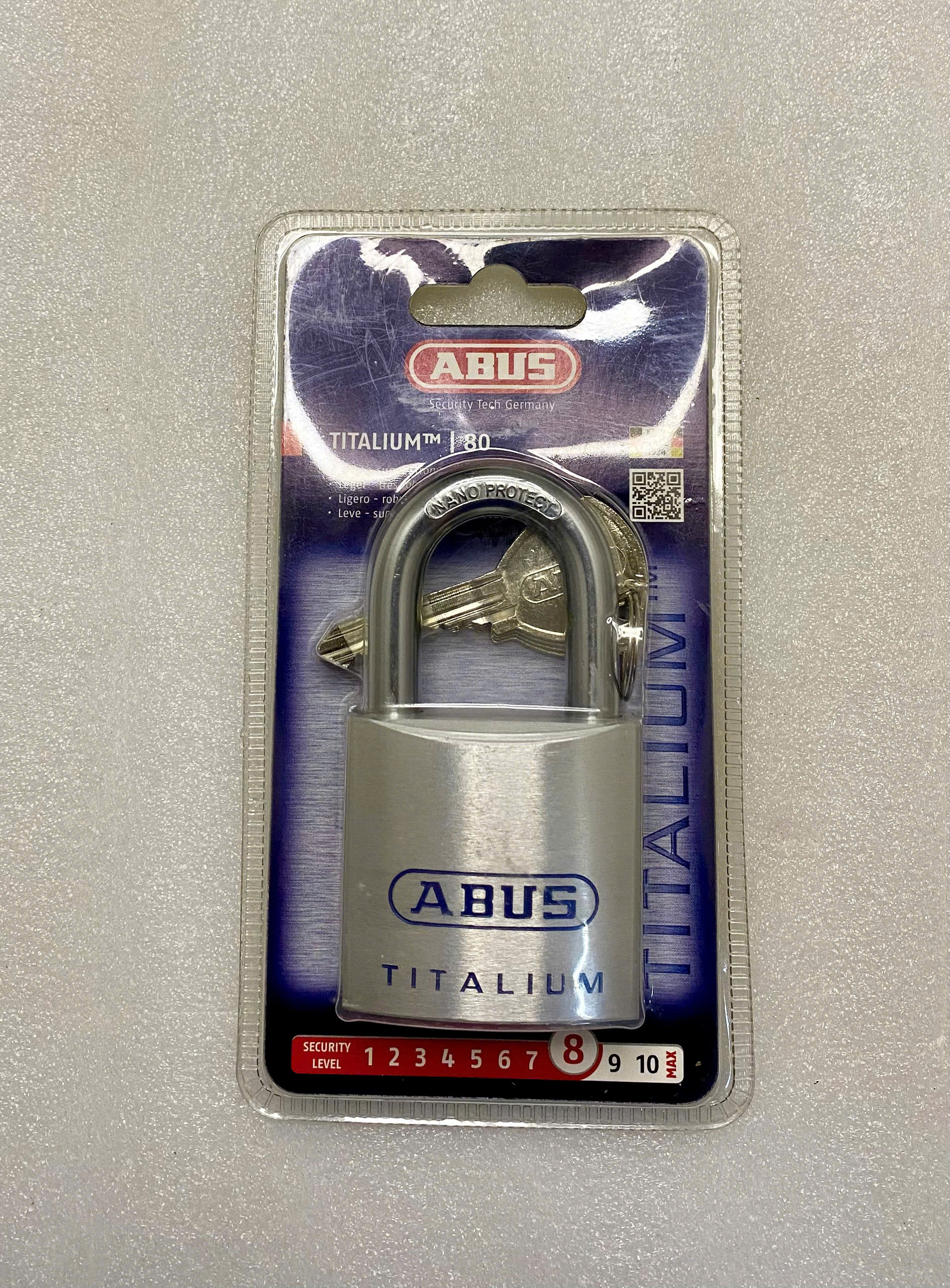 [HCM]ABUS 80TI/50 KHOÁ BẤM ABUS TITALIUM 80TI/50 CÓ 4 CHÌA CAO CẤP CHỐNG CHÌA VẠN NĂNG KHOÁ ĐỨC