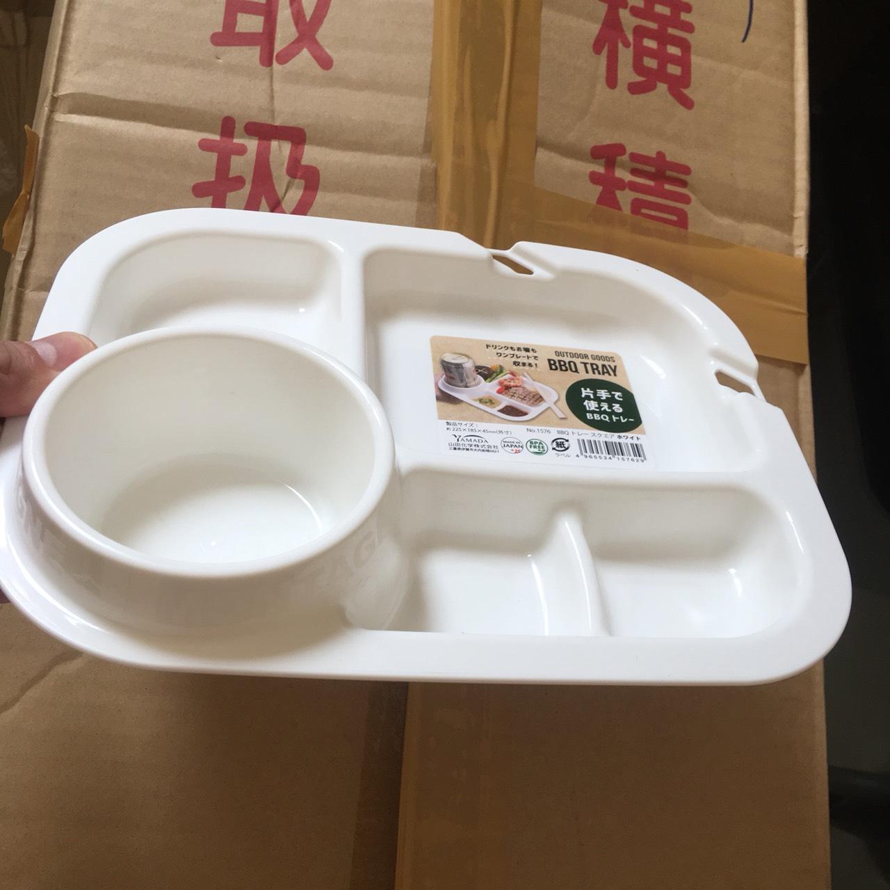 Đĩa Nhựa chia Ngăn Yamada Nhật Bản nhựa PP an toàn sức khỏe 5 ngăn