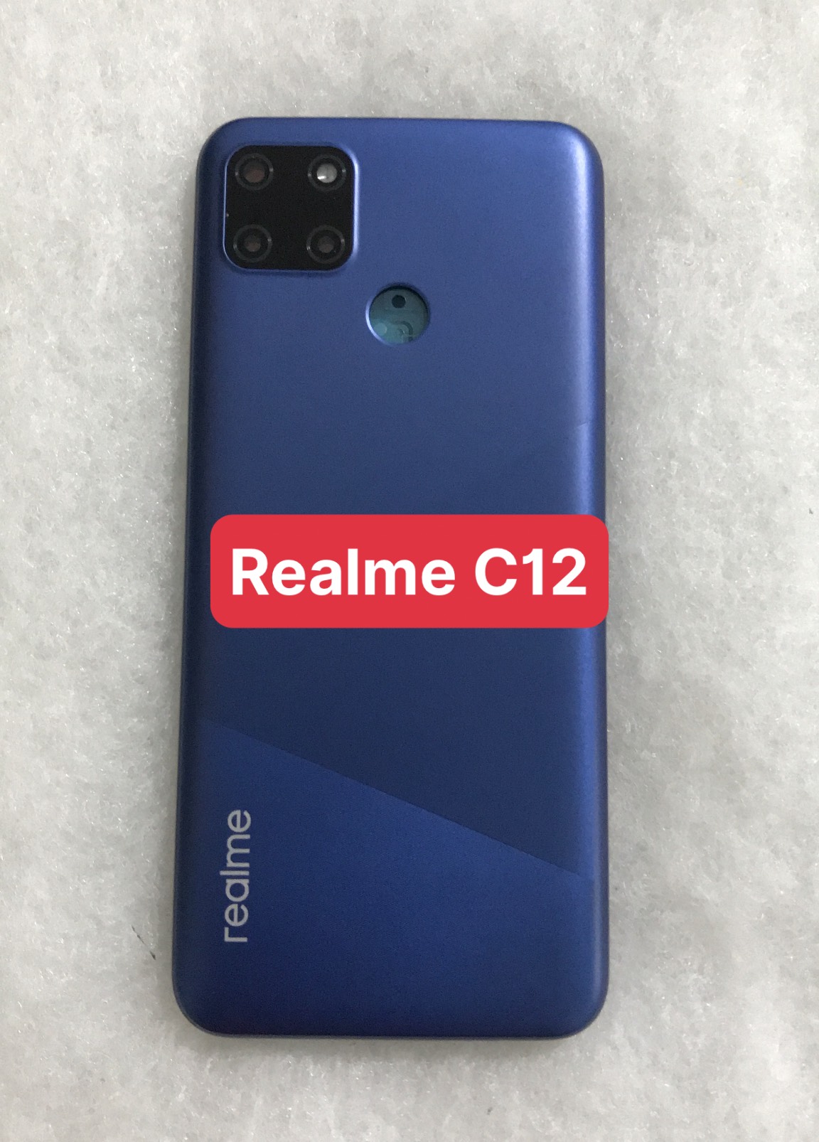 Bộ xương vỏ Realme C12 (bộ gồm lưng,sườn ,phím bấm,kính camera)