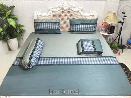Drap Lụa Tencel 5 Món + Mền
