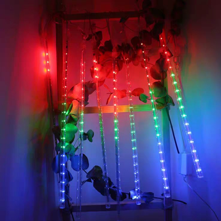 Đèn Led Thả Ngoài Trời Sao Băng Chùm [ 8 cây 50cm ]