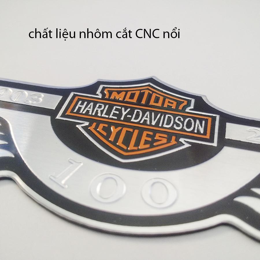 Tem dán Mặt nạ Xe Máy Nhôm nổi CNC - HL 10