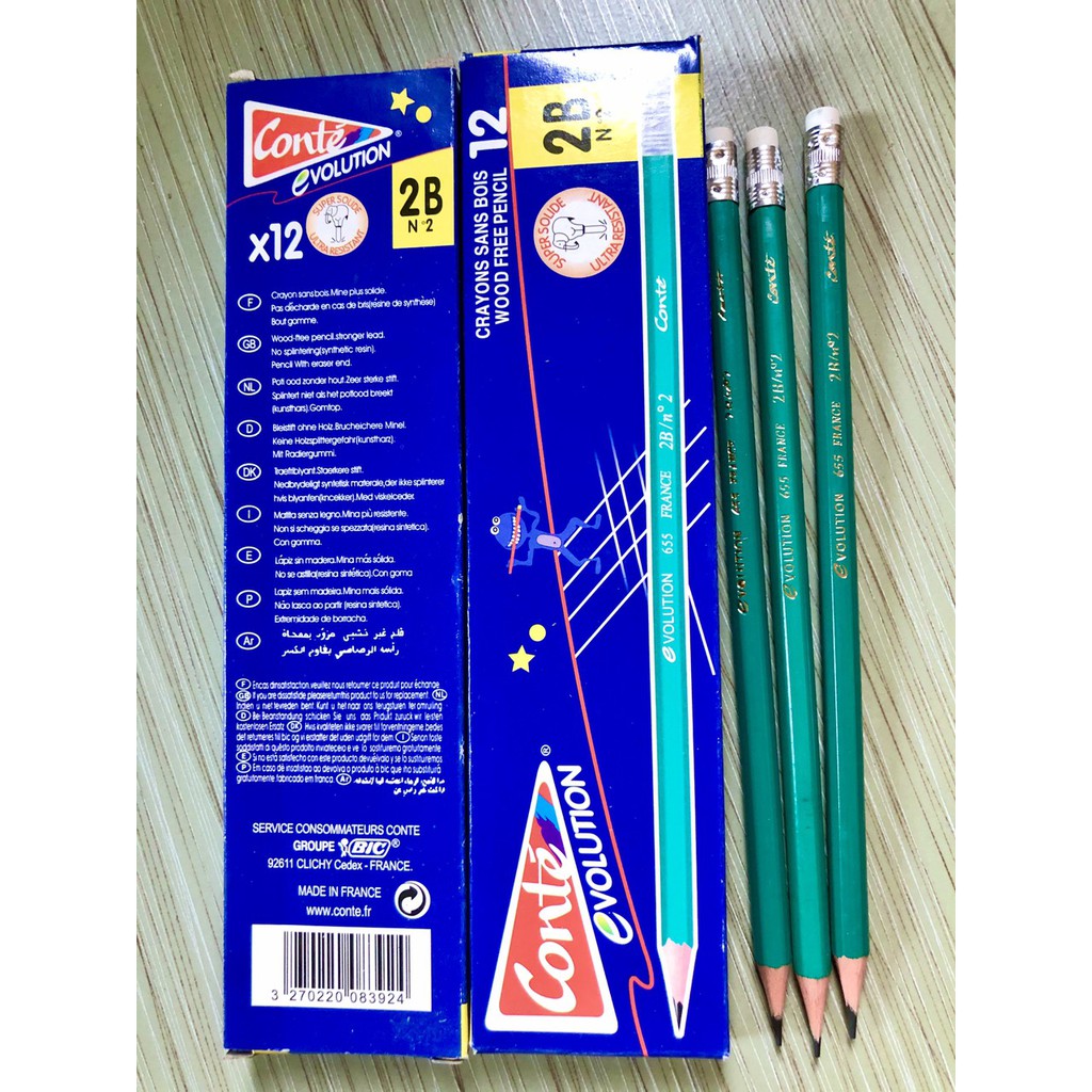 Bút Chì Pháp Conte ( hộp 12 cây) - Văn phòng phẩm Bảo An