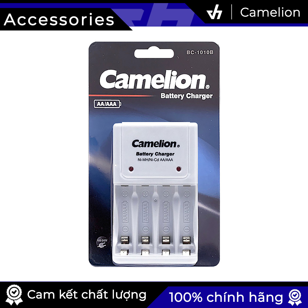 Combo sạc Camelion 1010B kèm 4 pin AA 2700mAh mẫu mới