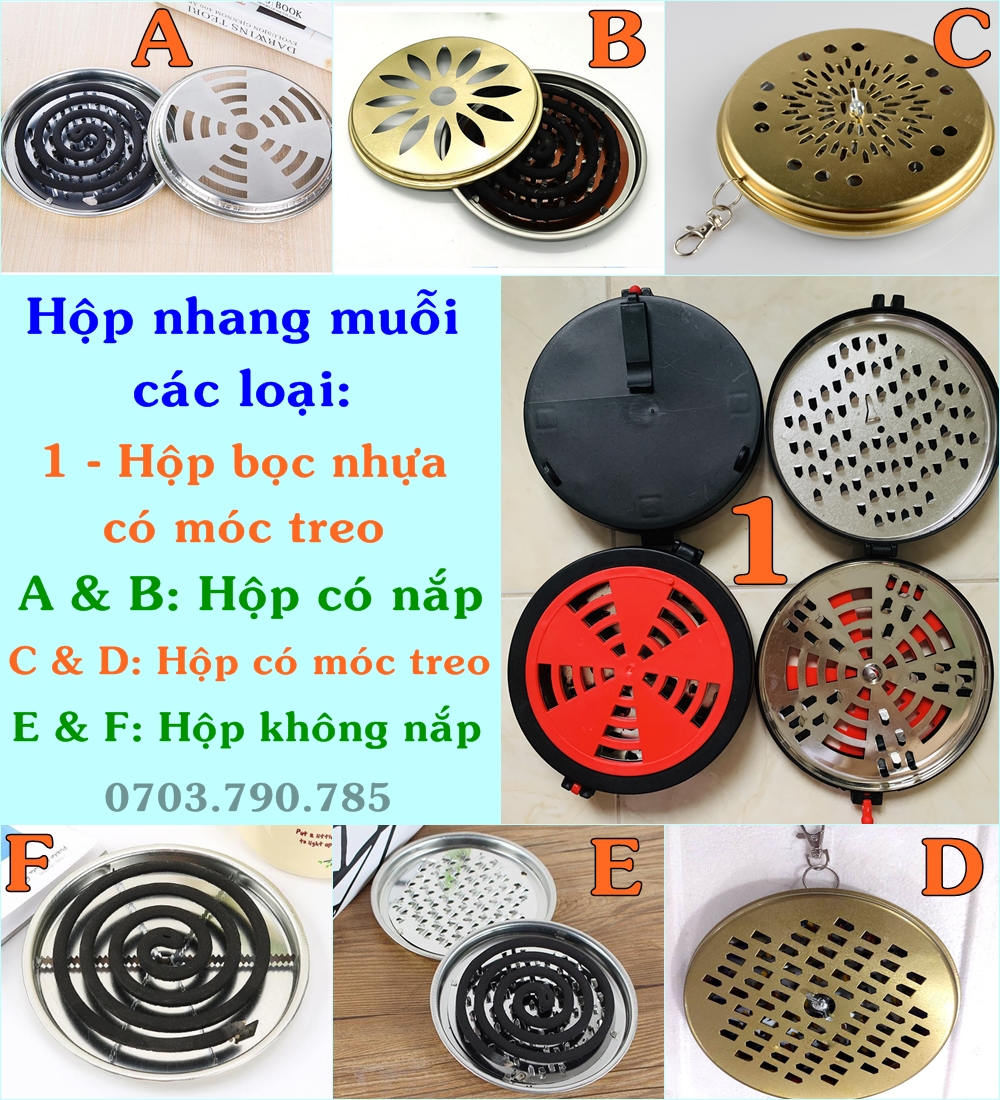 Khay Đựng Nhang Muỗi Có Nắp Đậy