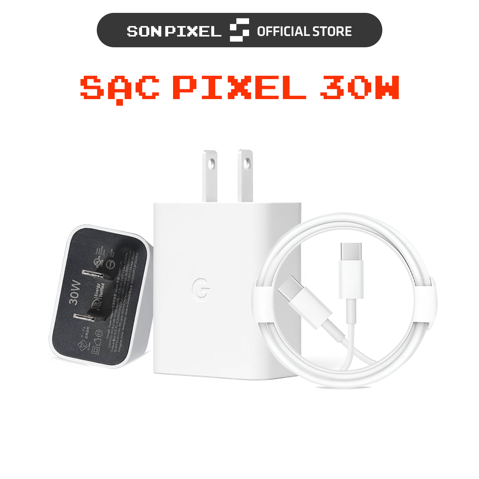 Bộ Củ Cáp Sạc Nhanh 30W Chính Hãng Google, SonPixel
