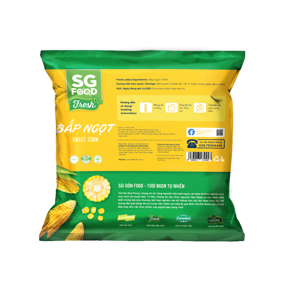 Bắp ngọt SG Food 500g