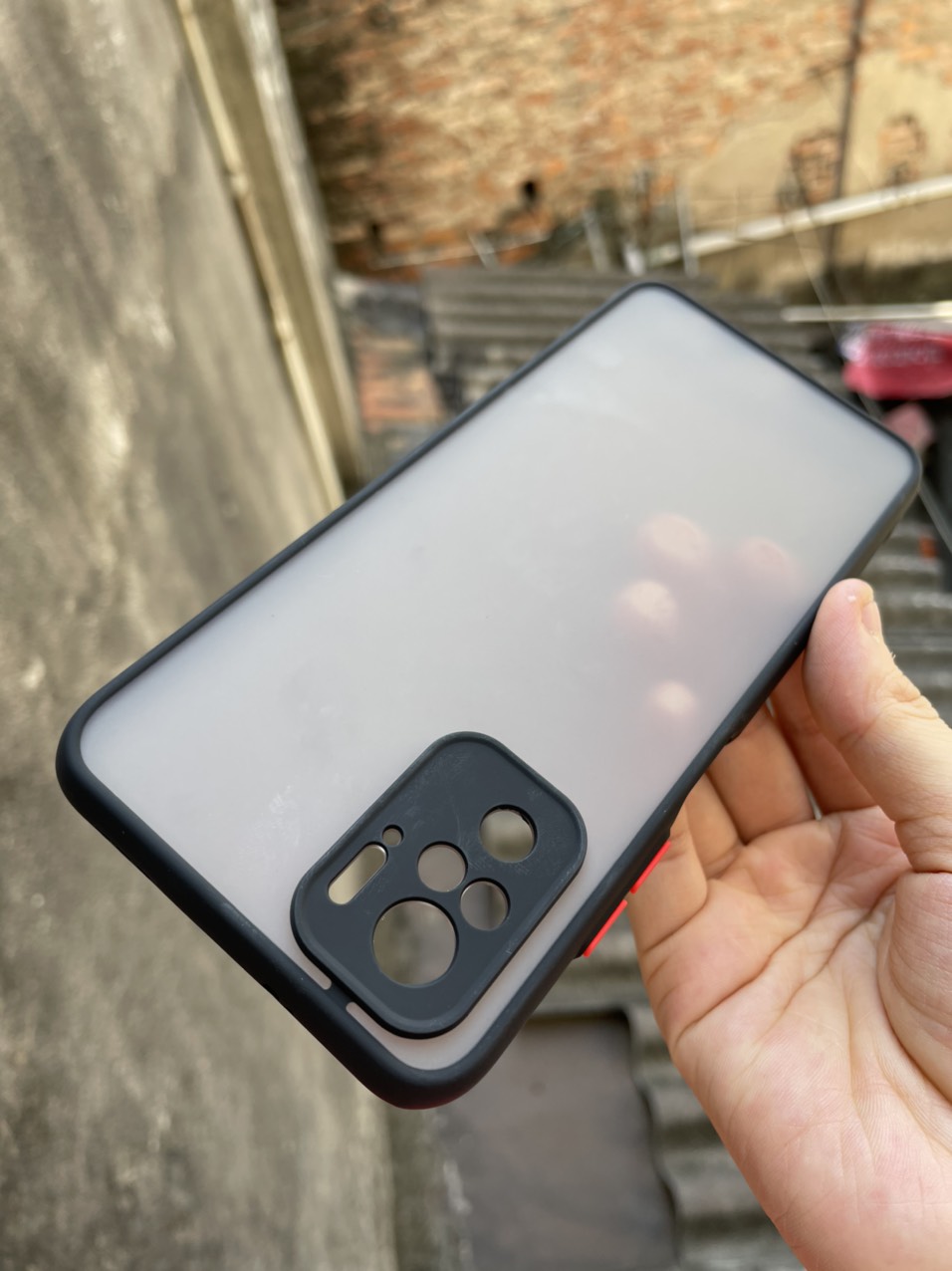 Ốp lưng nhám cho Xiaomi Redmi Note 10 chống sốc, bảo vệ Camera