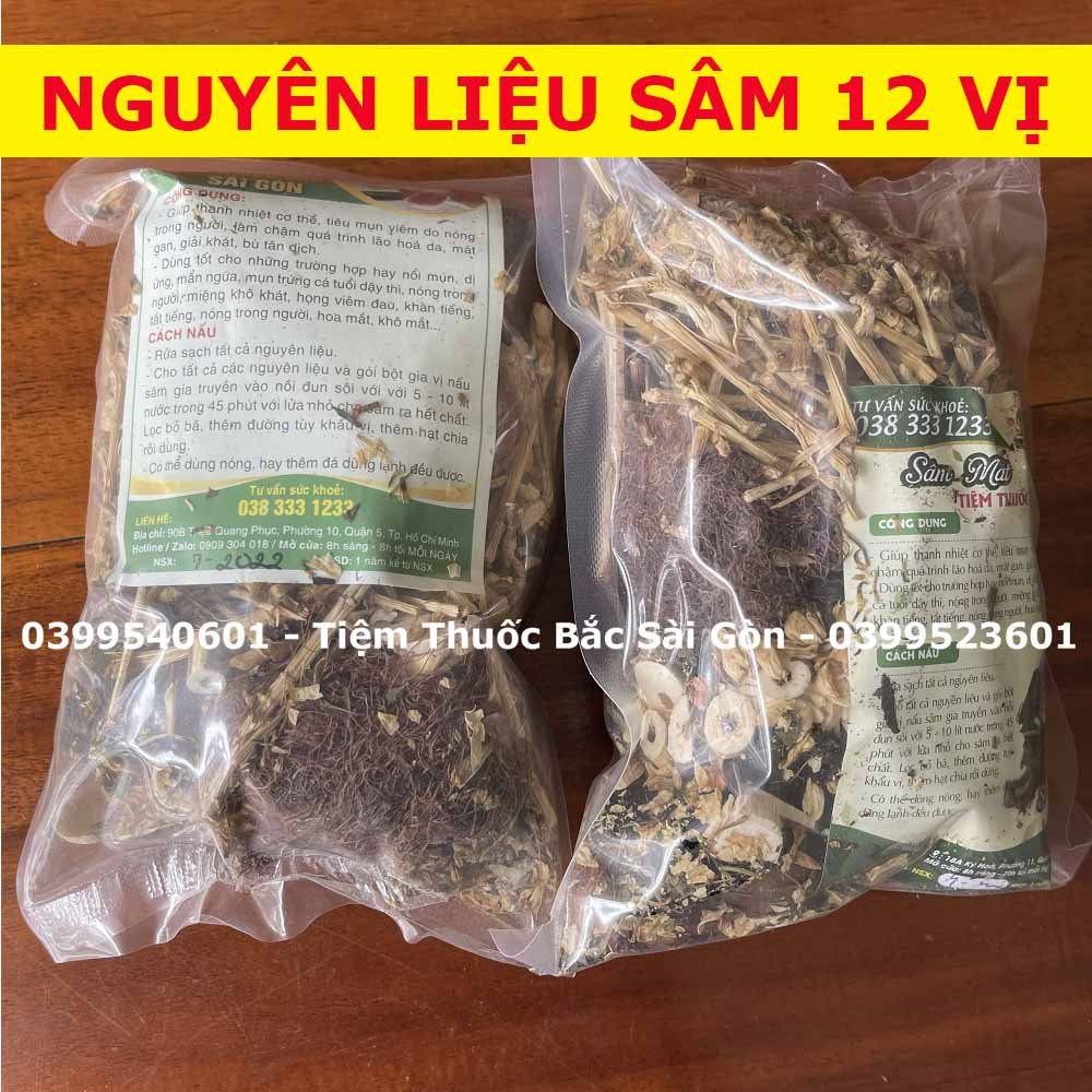 Sâm Mát 12 Vị, Gói Nấu 20 lít nước [Vị ngọt, dễ uống, dễ nấu]
