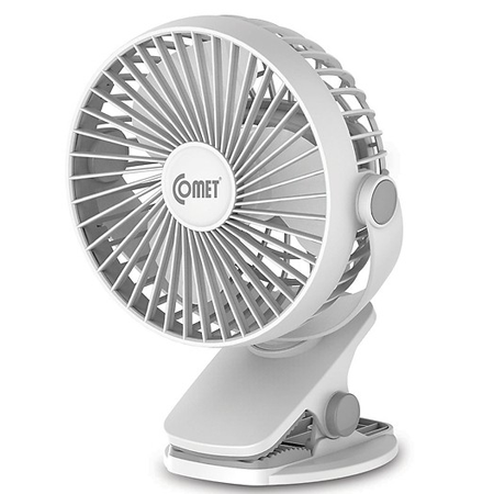 Quạt sạc mini Comet CRF0705 công suất 5W, cổng sạc USB, tiện lợi khi kẹp bàn kẹp ô tô - Hàng chính hãng