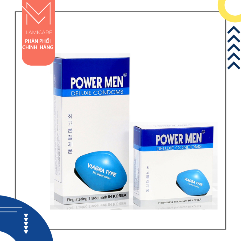 Powermmen Bao cao su tạo xúc cảm tăng thời gian quan hệ Powermen Viagra - Lamicare cao cấp