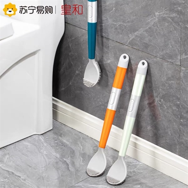 Chổi cọ toilet gắn tường - Bàn chải chà rửa nhà vệ sinh, nhà tắm - Cây cọ silicon có bình chứa xà phòng tiện dụng
