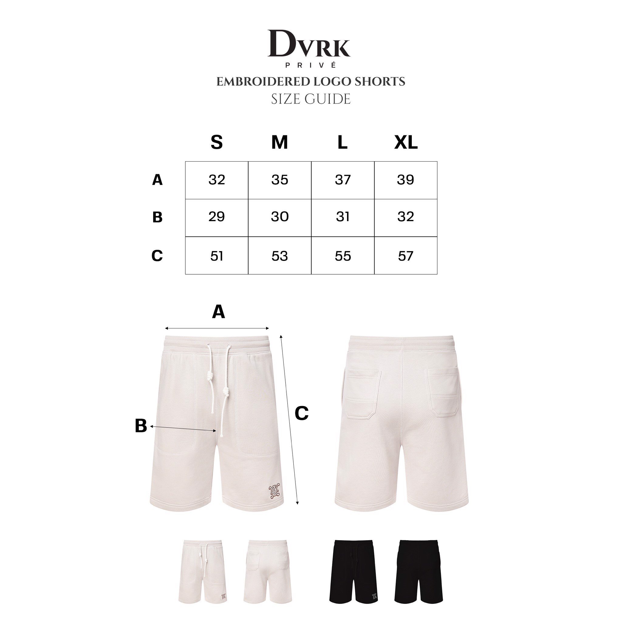 DVRK - Quần shorts thêu logo PRIVÉ - DVRK - 21SS