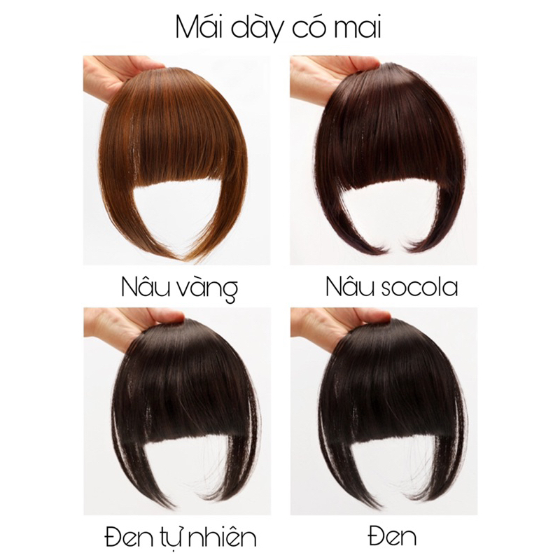Tóc giả mái ngố dày có mai 2 bên siêu đẹp