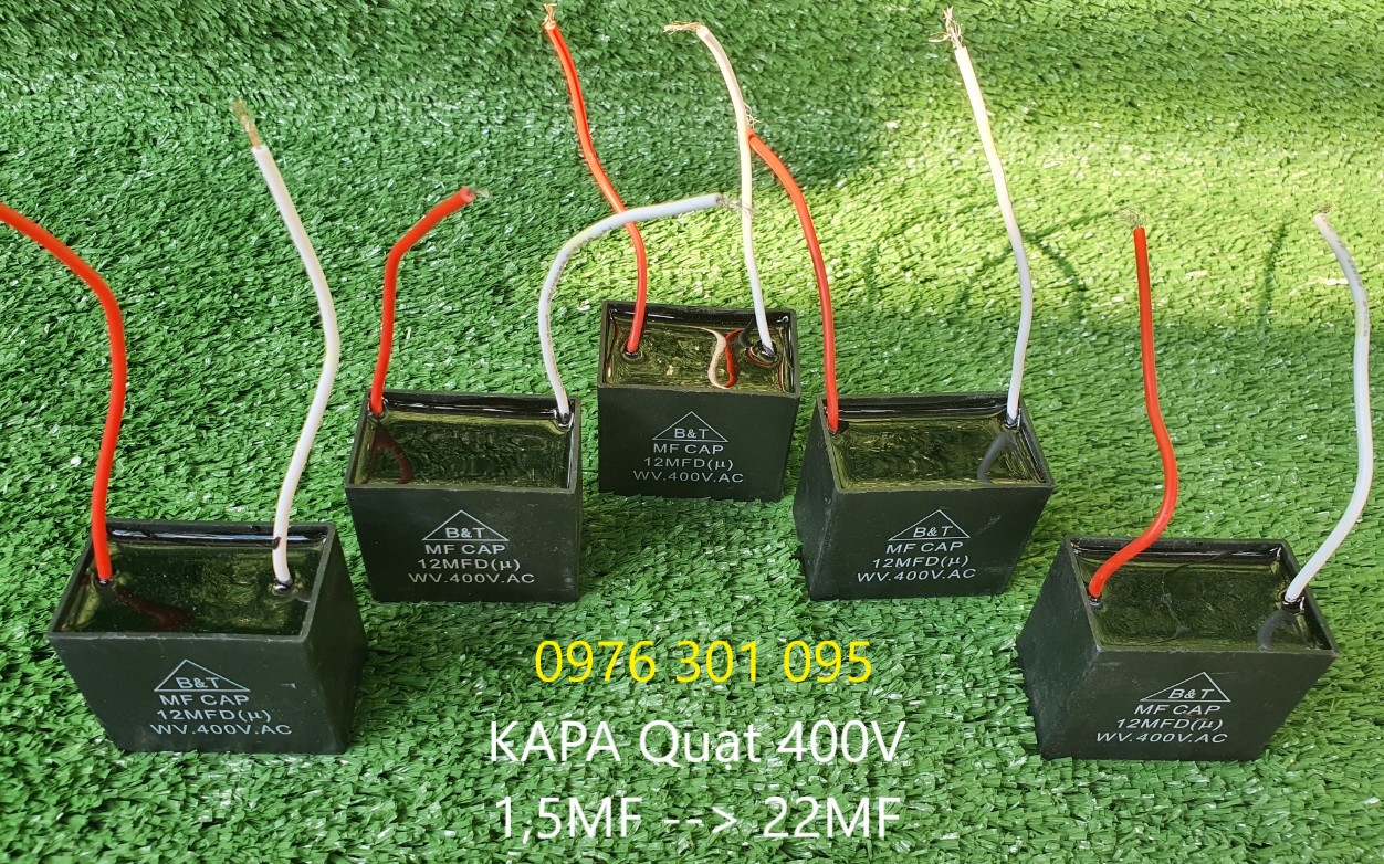Fan Capacitors of All Types from 1.5Mf to 22Mf