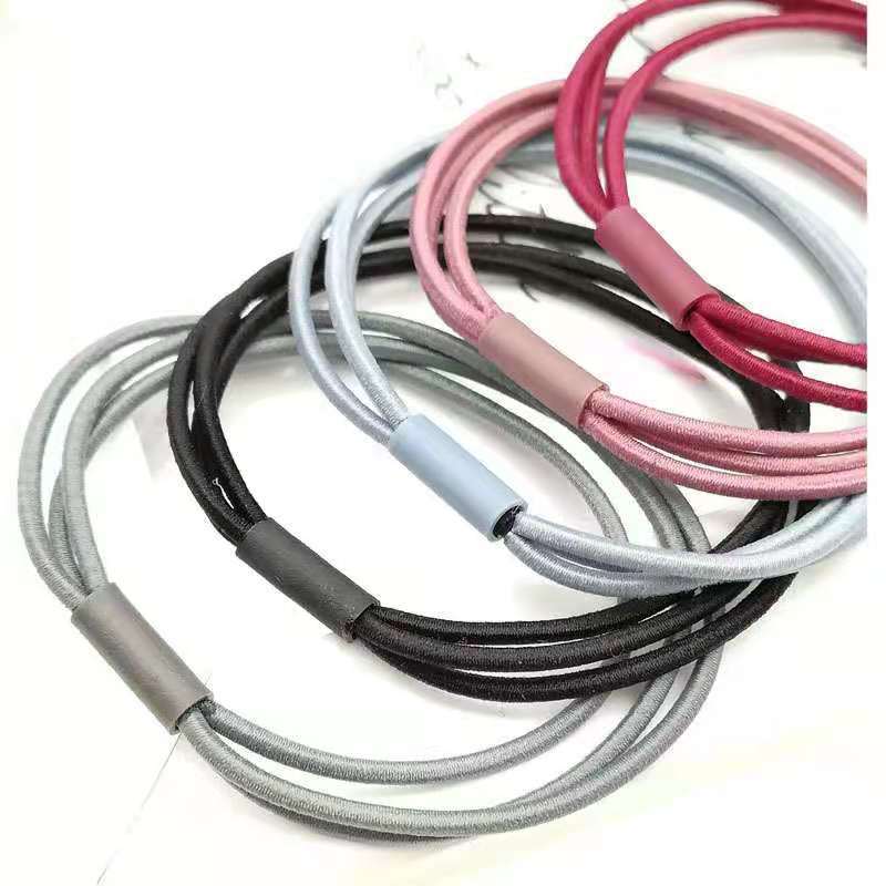 Dây buộc tóc chun 3 sợi co giãn siêu bền- Màu ngẫu nhiên
