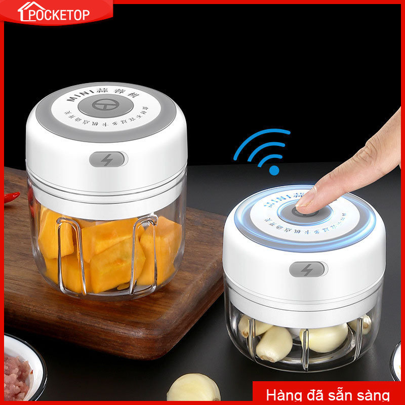 Máy Xay Thực Phẩm Có Thể Sạc Lại Máy Xay Thịt Rau Củ Quả điện Máy Xay Tỏi Thông Minh Rechargeable Food Grinder máy xay sinh tố