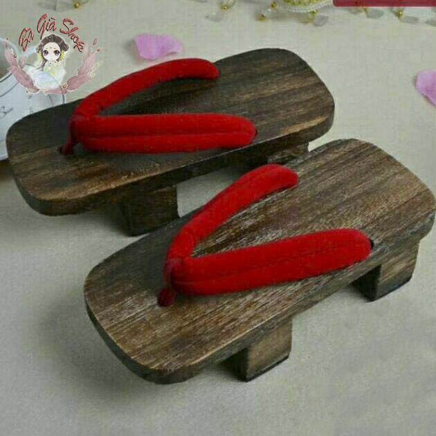 Geta guốc gỗ xỏ ngón phong cách nhật bản