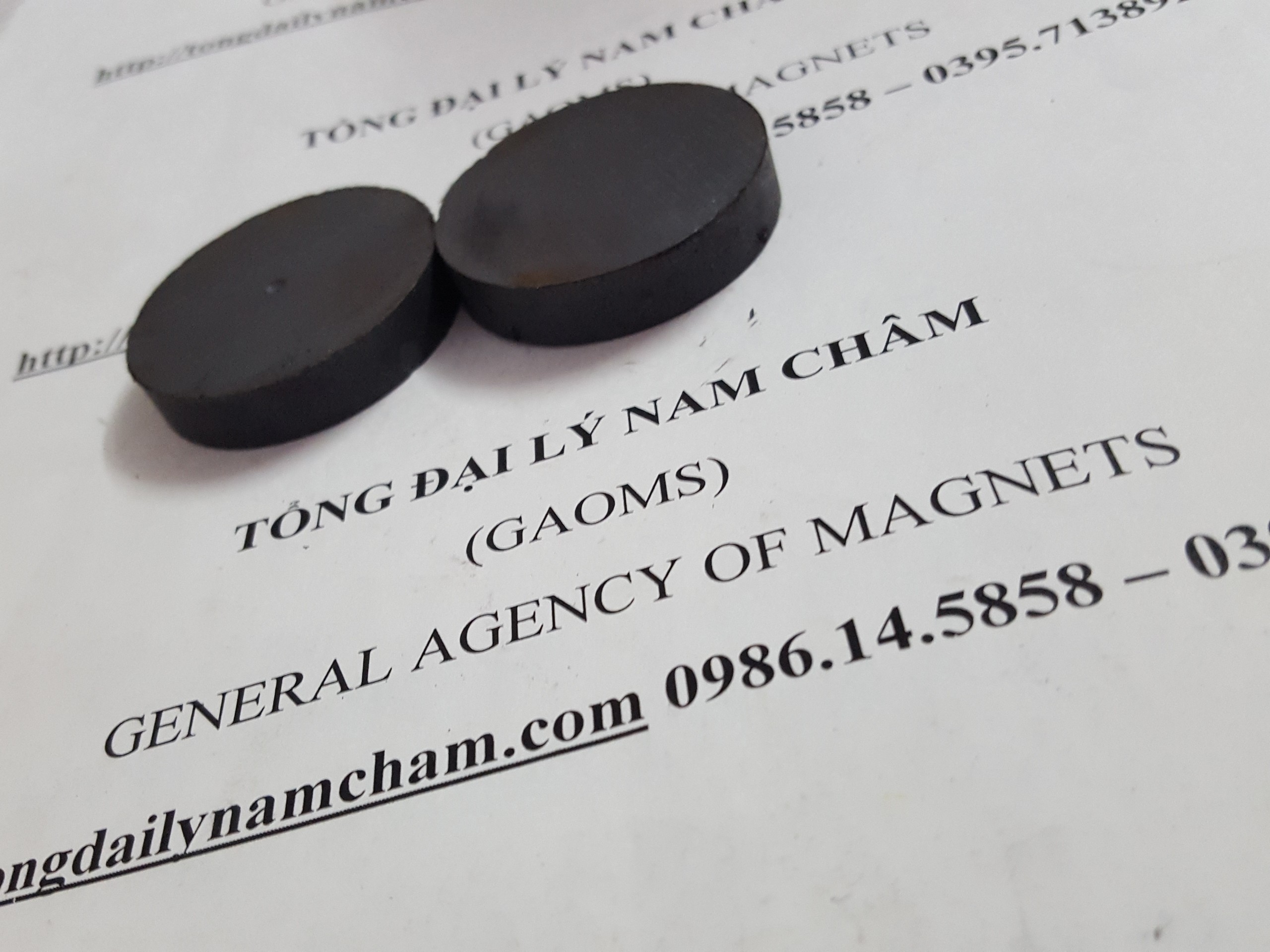 10 viên nam châm đen tròn 40x8mm