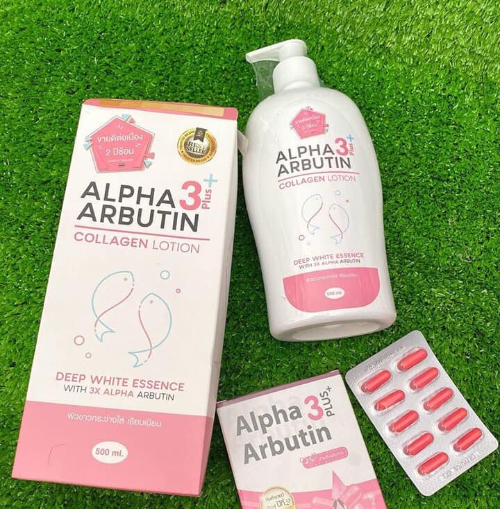 CHÍNH HÃNG CÓ TEM- Sữa Dưỡng Trắng Da LOTION ALPHA  ARBUTIN 3 Plus+ Collagen 500ml - Thái Lan
